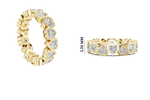 Gold 4Ct Bezel Eternity Heart Lab Grown Diamond Zayel Ring