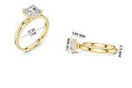 Gold 1 50Ct Solitaire Classic Asscher Lab Grown Diamond Xelra Ring