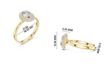 Gold 1Ct Double Halo Oval Lab Grown Diamond Josiah Ring