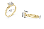 Gold 1 50Ct Solitaire Classic Cushion Lab Grown Diamond Ravix Ring