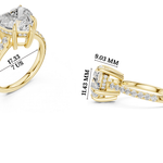 Gold 4 50 Ct Pave Solitaire Heart Lab Grown Diamond Lorvyn Ring