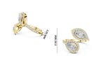 Gold 2Ct Halo Double Stone Setting Open Design Marquise Pear Lab Grown Diamond Irene Ring