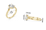 Gold 2Ct Three Stone Oval Round Lab Grown Diamond Nixelle Ring