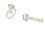 Gold 3Ct Solitaire Pave Oval Lab Grown Diamond Tovia Ring