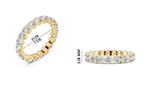 Gold 3Ct Round Cluster Eternity Lab Grown Diamond Elarinor Ring