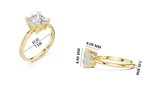 Gold 2Ct Princess Solitaire Lab Grown Diamond Karesa Ring