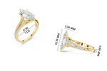 Gold 2 5Ct Marquise Cut Pave Split Shank Lab Grown Diamond Raveira Ring