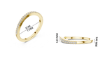 Gold 0 20Ct Round Eternity Lab Grown Diamond Vielou Ring