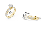 Gold 1Ct Oval Pave Lab Grown Diamond Alethea Ring