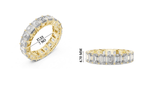 Gold 6Ct Eternity Emerald Lab Grown Diamond Cyra Ring
