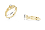 Gold Pave Setting Round Lab Grown Diamond Elora Ring