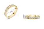 Gold Channel Setting Round Lab Grown Diamond Mirex Ring
