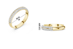 Gold Double Row Pave Round Lab Grown Diamond Elias Ring
