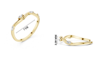 Gold Collet Band Marquise Lab Grown Diamond Lomix Ring