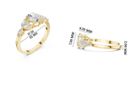 Gold Trilogy Setting Oval Marquise Lab Grown Diamond Cirel Ring