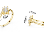 Gold Twin Stone Round Lab Grown Diamond Havyn Ring