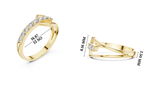 Gold Channel Setting Round Lab Grown Diamond Florin Ring