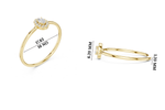 Gold Halo Settimg Oval Lab Grown Diamond Alyne Ring
