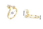 Gold Cluster Setting Round Lab Grown Diamond Virex Ring