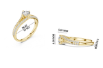 Gold 1Ct Split Shank Pave Solitaire Round Lab Grown Diamond Artemis Ring