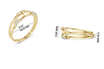 Gold Curve Band Round Lab Grown Diamond Lxxa Ring