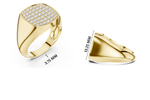 Gold 1Ct Pave Setting Round Lab Grown Diamond Nyxel Ring