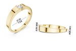 Gold Bezel Round Lab Grown Diamond Nexor Ring