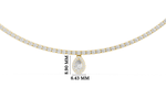 Gold 4 5Ct Tennis Pear Lab Grown Diamond Charlotte Necklace