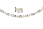 Gold Oval Round Lab Grown Diamond Celestia Necklace
