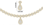 Gold 8Ct Cluster Round Pear Lab Grown Diamond Blake Necklace
