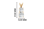 Gold 1Ct Multi Solitaire Round Lab Grown Diamond Elzen Pendant