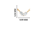 Gold Minimal Marquise Lab Grown Diamond Nyora Pendant