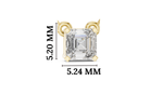 Gold Solitaire Classic Asscher Lab Grown Diamond Carist Pendant