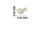 Gold 1Ct Halo Dualstone Pear Round Lab Grown Diamond Cole Pendant
