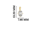 Gold 1Ct 4Prong Solitaire Oval Lab Grown Diamond Lorcan Pendant