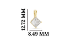 Gold 1Ct 4Prong Solitaire Princess Lab Grown Diamond Azura Pendant