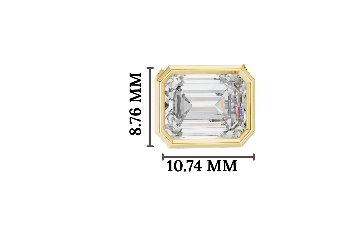 Gold 2 5Ct Bezel Solitaire Emerald Lab Grown Diamond Bailey Pendant