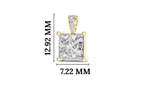 Gold 0 5Ct Princess Lab Grown Diamond Sabea Pendant