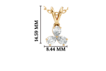 Gold Micro Prong Pear Lab Grown Diamond Elvya Pendant