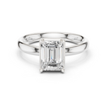 Gold 1 50Ct Solitaire Classic Emerald Lab Grown Diamond Olyne Ring