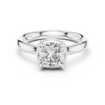 Gold 1 50Ct Solitaire Classic Cushion Lab Grown Diamond Ravix Ring