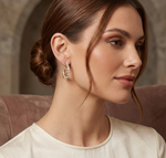 Gold 1Ct Woven Lab Grown Diamond Mixed Cut Earrings
