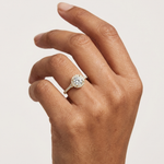 Gold 1Ct Halo Setting Classic Design Round Lab Grown Diamond Xandor Ring