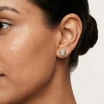 Gold Round Lab Grown Diamond Stud Xavira Earring