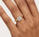 Gold 1 50Ct Solitaire Classic Asscher Lab Grown Diamond Xelra Ring