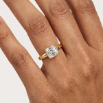 Gold 1 50Ct Solitaire Classic Asscher Lab Grown Diamond Xelra Ring