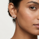 Gold 1Ct Pear Halo Cluster Design Lab Grown Diamond Xeriva Earring