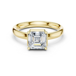 Gold 1 50Ct Solitaire Classic Asscher Lab Grown Diamond Xelra Ring