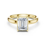 Gold 1 50Ct Solitaire Classic Emerald Lab Grown Diamond Olyne Ring