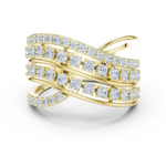 Gold Wrap Pave Round Lab Grown Diamond Noemis Ring